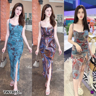 MF19053  เดรสยาว สายเดี่ยว ผ้ามุ้งซีทรู มีซับใน ทั้งตัว ใส่ได้ 2 แบบ แหวกหน้า ใส่เที่ยวได้ทุกที่ ของมันต้องมี พร้อมส่ง