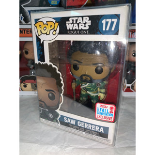 Funko Pop! Star Wars Rouge One Saw Gerrera Fall Convention Bobbe-Head Figure #177