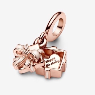 (พร้อมส่ง)*New*Pandora Openable Birthday Gift Dangle Charm