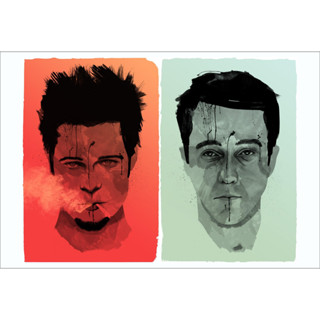 โปสเตอร์หนัง Fight Club 1999 Movie Poster โปสเตอร์ติดผนัง ของแต่งบ้าน รูปติดห้อง ของสะสม ของตกแต่งห้องนอน ร้านคนไทย