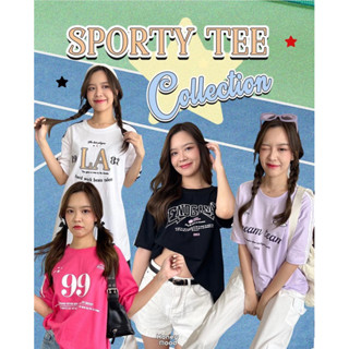 𖤣𖥧 HONEY MOOD 𖥧𖤣 เสื้อยืด Oversize แต่งแถบสี SPORTY TEE Collection 🏀