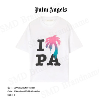 PALM ANGELS  เสื้อยืดคอกลมผู้หญิง รุ่น I LOVE PA SLIM T-SHIRT Code: PWAA044S23JER0010184