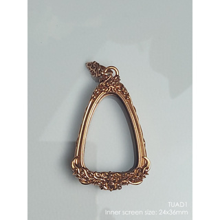 TUAD1Bronze LP Tuad amulet casing inner screen size 24x36mm กรอบพระบรอนซ์ ทรงหลวงปู่ทวด