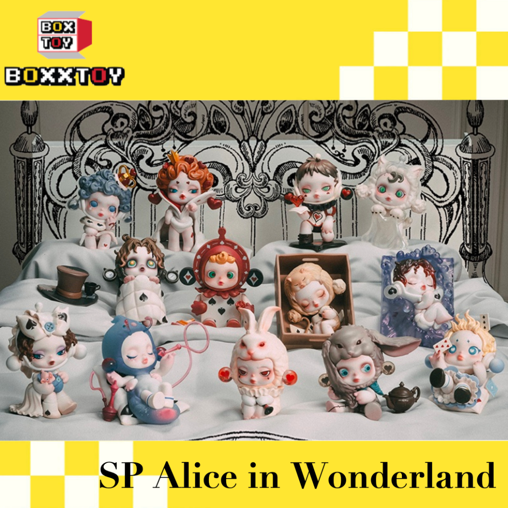 🌈 Skull Panda Alice 🌈 Skull Panda Alice in wonderland  SP ค่าย popmart blind boxs กล่องสุ่ม art toys