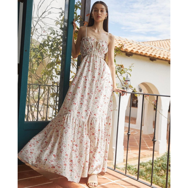 Sierra Holly Maxi Dress เดรสแบรนด์ Pleased ส่งต่อ