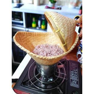 ชุดนึ่งข้าวขนาด7นิ้วครบชุด หวด+ฝา+แก้ว