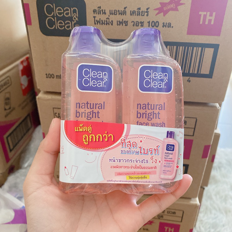 คลีนแอนด์เคลียร์ (เลือกสูตร) แพ็คคู่ 100 มล / ขวดปั๊ม 150 มล CLEAN & CLEAR หมดอายุ 2027
