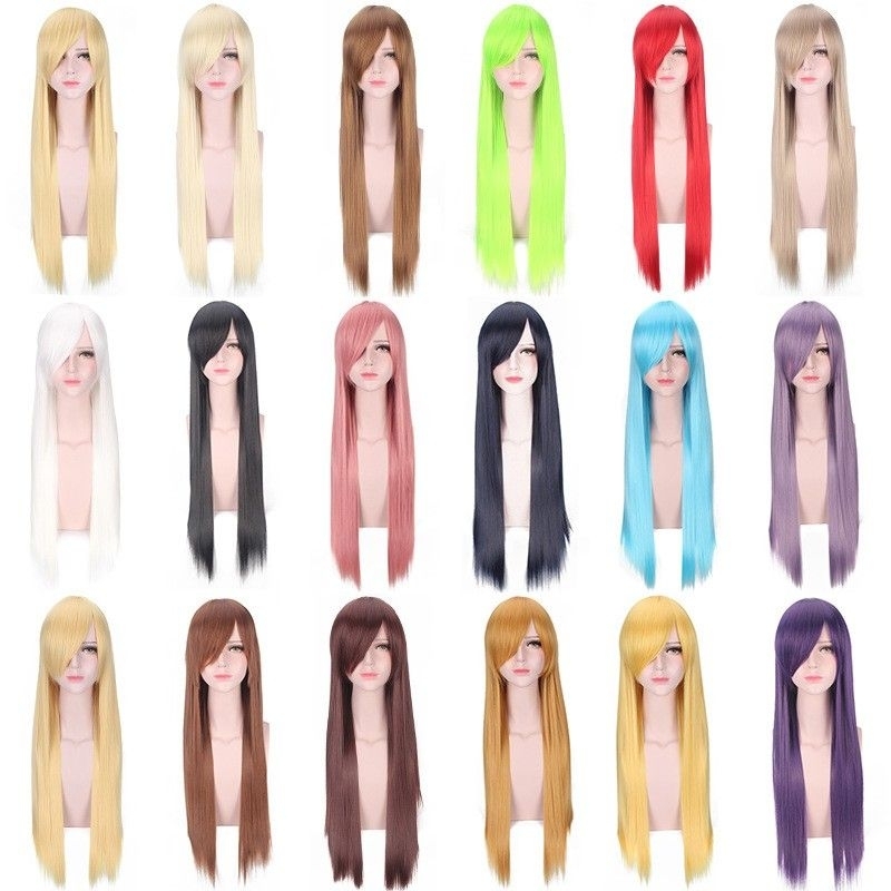 วิกผมคอสเพลย์Cosplay เนตยืด ผมยาว80cm พร้อมส่งจากกรุงเทพ (ZF80)