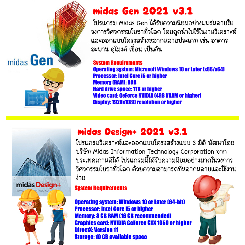 รวมโปรแกรม วิศวกรรมโยธา ออกแบบและวิเคราะห์ โครงสร้างอาคาร 2022-2023 (Windows) - รูปที่ 2