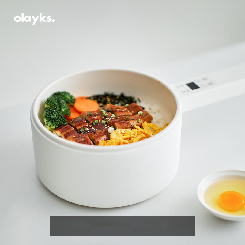 olayks หม้อต้มไฟฟ้ามัลติฟังก์ชั่น หม้อต้มดิจิตอล Electric cooker home dormitory student multi-functi