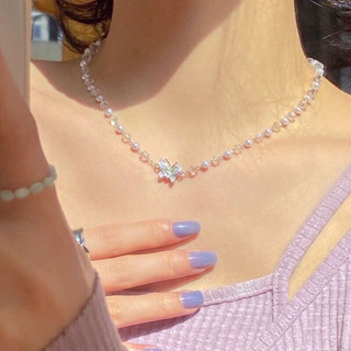 🦋 สร้อยลูกปัดจี้ผีเสื้อ พร้อมส่ง