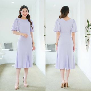 💕แชทถามสต็อคก่อนน้า💕 SMLXL2XL3XL FN4204# เดรสแขนบอลลูนกระโปรงมินิมอลงานแต่งงานไปงานออกงานทำงานราตรีไปเที่ยวเพื่อนเจ้าสาว