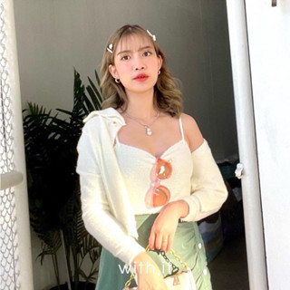 (มือ1 ส่งฟรี) with.it.store - TPW6045 เสื้อคาร์ดิแกนขนฟู