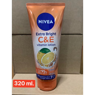 Nivea Extra Bright C&amp;E Vitamin Lotion 320ML นีเวีย เอ็กซ์ตร้า ไบร์ท ซีแอนด์อี วิตามิน โลชั่น 320 มล.