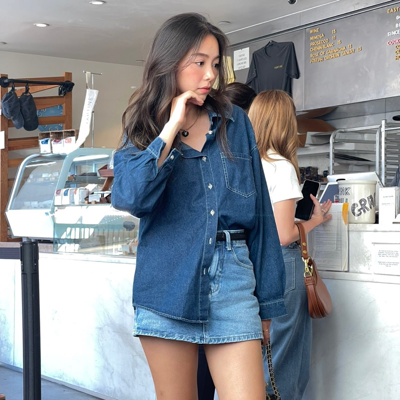 Something apparels denim shirt ราคา ถูกที่สุด ดีลบีเคเค แกลเลอรีภาพที่ 7