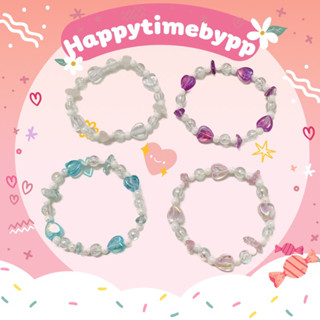 พร้อมส่ง💘 กำไลข้อมือลูกปัดหินแตก สีสดใส น่ารักไม่ไหวค่าาาาา 🫶🏻😍