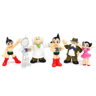 Yujin + Osamu Tezuka 2001 : ASTRO BOY - MIGHTY ATOM - Gachapon SR Series Real Figure Collection Set of 6