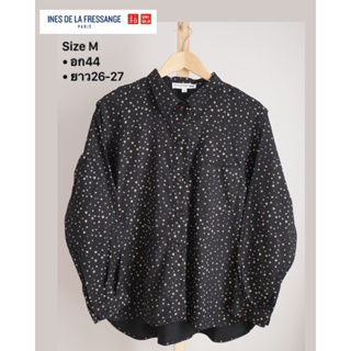 uniqlo ines de la fressange ผ้าฝ้าย สภาพดี สวยใหม่