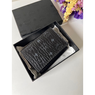 MCM TRIFOLD WALLET IN VISETOS BLACK สวย เท่ห์ หายาก