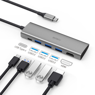 WIWU ALPHA A531H USB-C Type C 5 IN1 HUB | 3 USB3.0 | 1 USB-C | 1 HDMI