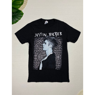 เสื้อยืด Justin Bieber ลายทัวร์Purpose สีดำ ลายหน้าหลัง สวยๆ สภาพใหม่มาก Size M