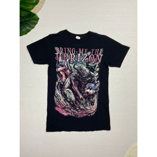 เสื้อยืด Bring Me the Horizon สีดำ ลายใหญ่ สกรีนสวยมาก ของแท้ สภาพใหม่ Size S