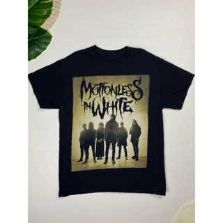 เสื้อยืด Motionless in White เสื้อวงเมทัล สีดำ ลายสกรีนใหญ่ สวยๆ สภาพใหม่ Size L