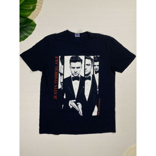 เสื้อยืด Justin Timberlake ลายทัวร์ World Tour ปี2014 สีดำ ลายหน้าหลังทัวร์ สวยๆ ของแท้ สภาพใหม่ Size L