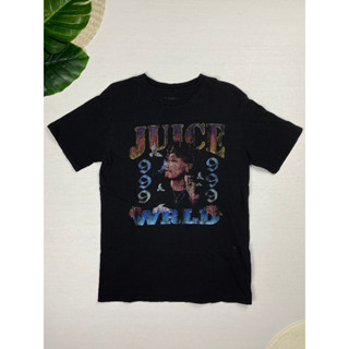 เสื้อยืด Juice WRLD สีดำ ลายสวยๆ ของแท้ สภาพโอเค Size M