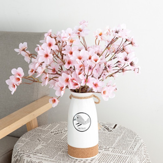 ส่งไว🌸 ดอกซากุระปลอม สีชมพูหวาน ก้านยาว40cm ดอกพีช Cherry Peach Blossom ช่อดอกซากุระปลอม ช่อดอกซากุระ ตกแต่งบ้าน