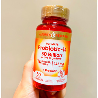 Nature’s Reward Probiotic 14 Strains 50 Billion + Prebiotic (60แคปซูล) โปรไบโอติก พรีไบโอติก