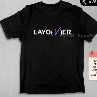 Bts TAEHYUNG LAYOVER 一เสื้อยืดผ้า Cotton 100%