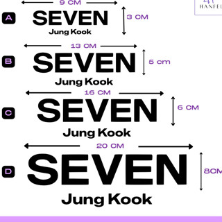 สติกเกอร์ไดคัท jk  seven sticker Jungkook   BTS logo sticker สติ๊กเกอร์ติดติดรถ