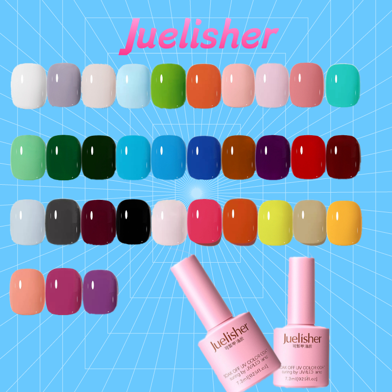 JUELISHER สีทาเล็บเจล 7.3 ml สีทาเล็บ เนื้อสีแน่น ติดทนนาน สีเจล เจลทาเล็บ สีเจลทาเล็บ Nail gel poli