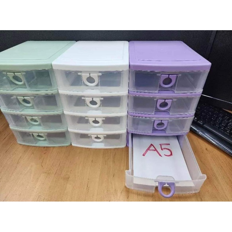 ลิ้นชัก พลาสติกเกรดเอ 4ชั้น dmt สำหรับใส่กระดาษ A5 ขนาด25x18x27