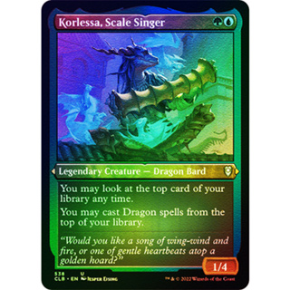 [MTG] Korlessa, Scale Singer (Foil Etched) [CLB] [MULTI] [UNCOM] [FOIL] [ENG] (การ์ดเมจิค / Magic the Gathering)