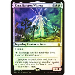 [MTG] Evra, Halcyon Witness [DOM] [WHITE] [RARE] [FOIL] [ENG] (การ์ดเมจิค / Magic the Gathering)