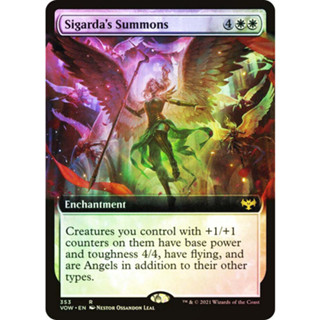 [MTG] Sigardas Summons (Extended Art) [VOM] [WHITE] [RARE] [FOIL] [ENG] (การ์ดเมจิค / Magic the Gathering)