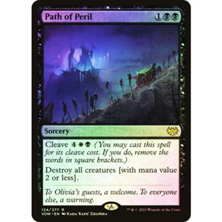 [MTG] Path of Peril [VOW] [BLACK] [RARE] [FOIL] [ENG] (การ์ดเมจิค / Magic the Gathering)