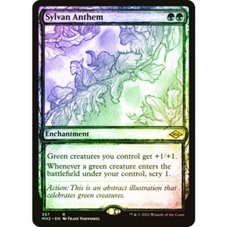 [MTG] Sylvan Anthem (Showcase) [MH2] [GREEN] [RARE] [FOIL] [ENG] (การ์ดเมจิค / Magic the Gathering)