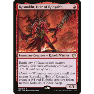 [MTG] Rosnakht, Heir of Rohgahh [DMC] [RED] [RARE] [NORMAL] [ENG] (การ์ดเมจิค / Magic the Gathering)