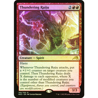 [MTG] Thundering Raiju [NEO] [RED] [RARE] [FOIL] [ENG] (การ์ดเมจิค / Magic the Gathering)