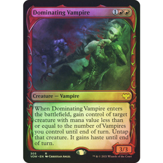 [MTG] Dominating Vampire (Showcase) [VOW] [RED] [RARE] [FOIL] [ENG] (การ์ดเมจิค / Magic the Gathering)