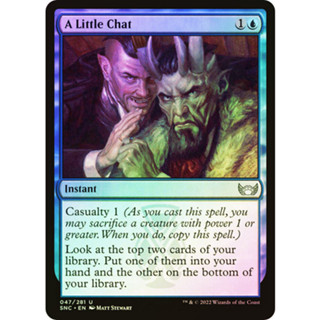 [MTG] A Little Chat [SNC] [BLUE] [UNCOM] [FOIL] [ENG] (การ์ดเมจิค / Magic the Gathering)