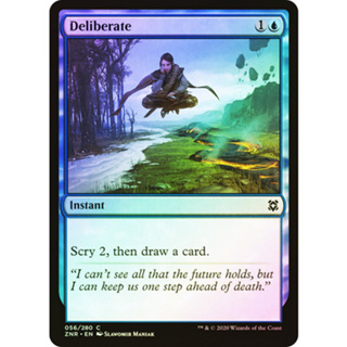 [MTG] Deliberate [ZNR] [BLUE] [COMMON] [FOIL] [ENG] (การ์ดเมจิค / Magic the Gathering)