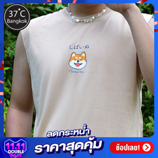 NEW!!เสื้อแขนกุดFree size(ชิบะญี่ปุ่น)เนื้อผ้านุ่ม ใส่สบาย ใส่ได้ทั้งชาย-หญิง