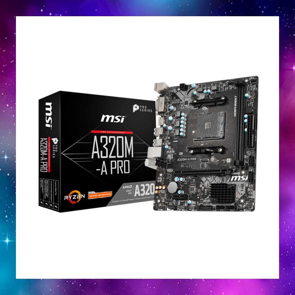 MAINBOARD (เมนบอร์ด) AM4 RYZEN MSI A320M-A PRO RYZEN ใช้งานปกติ