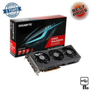 VGA GIGABYTE RADEON RX 6600 EAGLE - 8GB GDDR6 ประกัน 3Y การ์ดจอ กราฟิกการ์ด การ์ดจอเล่นเกม