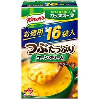 ซุปข้าวโพด แบบครีมข้น มีเนื้อข้าวโพดผสม Knorr Cup Soup Corn Cream (16 bags)