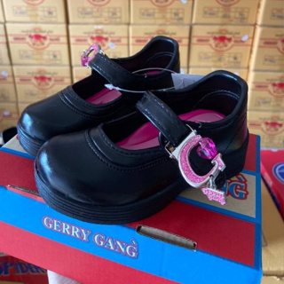 รองเท้านักเรียน หนังดำ ตัวล็อก Gerry Gang รุ่น FBS -G6607 Size 25-28